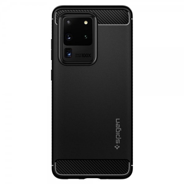 Spigen Samsung Galaxy S20 Ultra Deksel Rugged Armor Matte Black