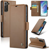 CaseMe Samsung Galaxy S21 FE Etui 023 Series Brun
