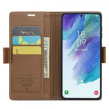 CaseMe Samsung Galaxy S21 FE Etui 023 Series Brun