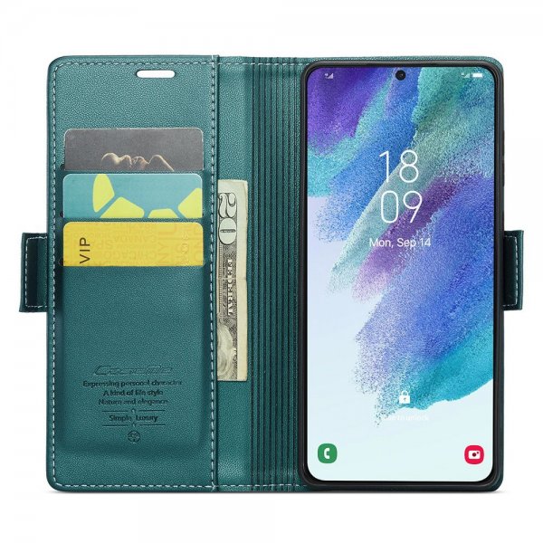 CaseMe Samsung Galaxy S21 FE Etui 023 Series Grønn