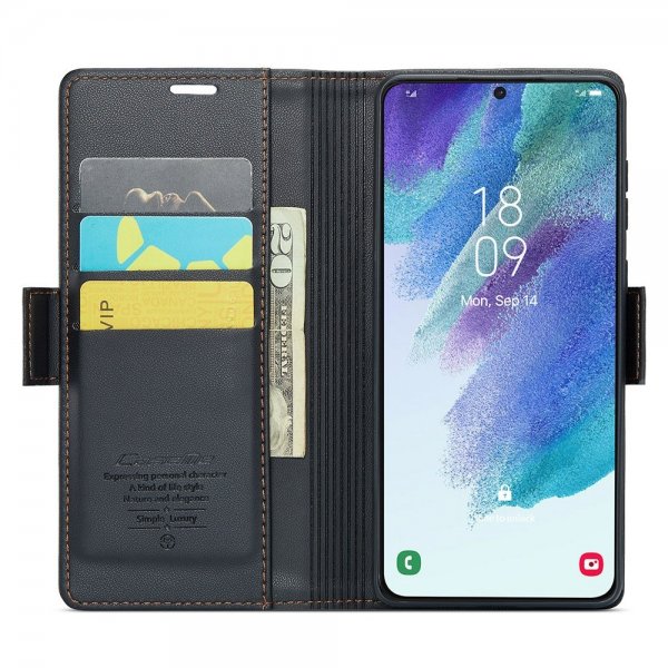 CaseMe Samsung Galaxy S21 FE Etui 023 Series Svart