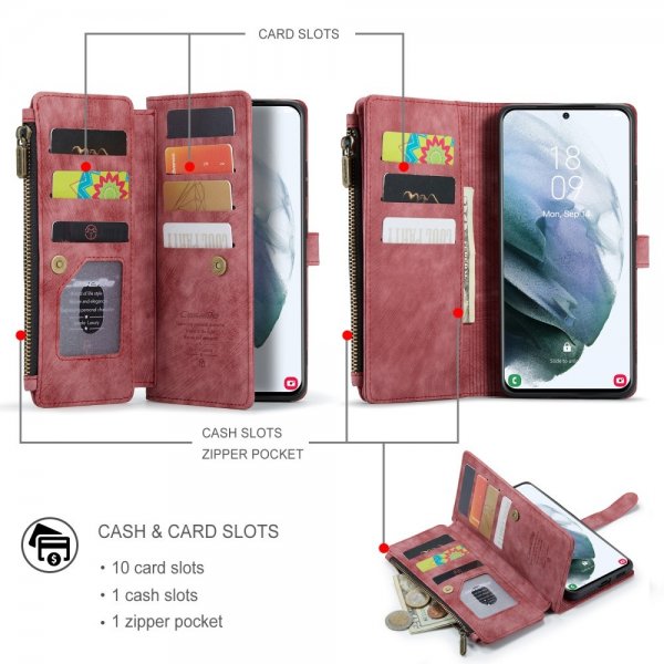 CaseMe Samsung Galaxy S21 FE Etui C30 Series Rød