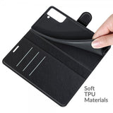 Samsung Galaxy S21 FE Etui Litchi Svart