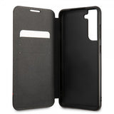 BMW Samsung Galaxy S21 FE Etui Tricolor Stripe Carbon Svart