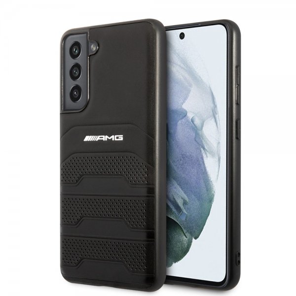 AMG Samsung Galaxy S21 FE Deksel Debossed Lines Svart