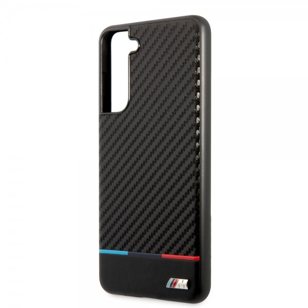 BMW Samsung Galaxy S21 FE Deksel Tricolor Stripe Carbon Svart
