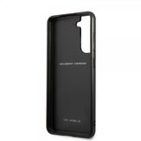 Ferrari Samsung Galaxy S21 FE Deksel Vertical Stripe Metal Logo  Svart