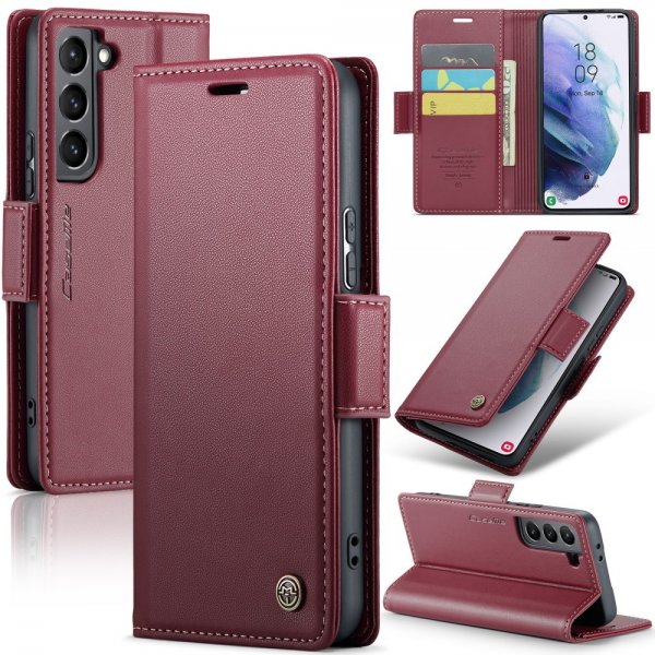 CaseMe Samsung Galaxy S21 Etui 023 Series Rød