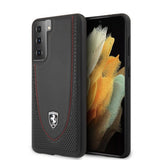 Ferrari Samsung Galaxy S21 Etui Logo Perforert Svart