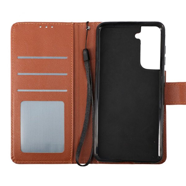 Samsung Galaxy S21 Etui med Stativ Brun