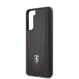 Ferrari Samsung Galaxy S21 Plus Etui Logo Perforert Svart
