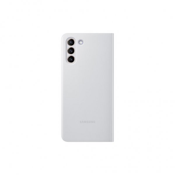 Samsung Original Galaxy S21 Plus Etui Smart Clear View Cover Lysegrå