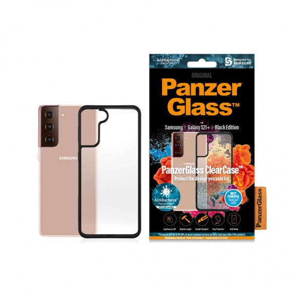 PanzerGlass Samsung Galaxy S21 Plus Deksel ClearCase Black Edition