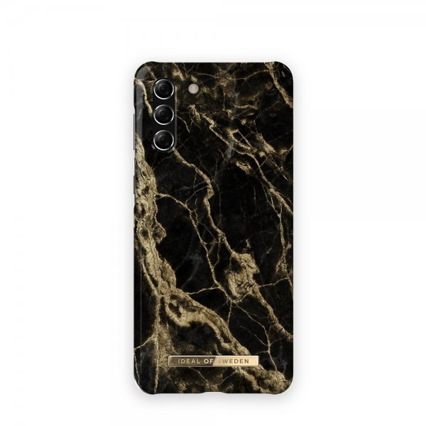 Ideal of Sweden Samsung Galaxy S21 Plus Deksel Fashion Case Golden Smoke Marble