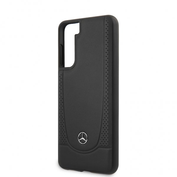 Mercedes Benz Samsung Galaxy S21 Plus Deksel Logo Perforert Svart