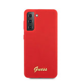 Guess Samsung Galaxy S21 Plus Deksel Metal Logo Rød