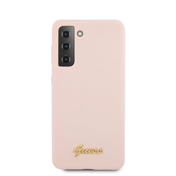 Guess Samsung Galaxy S21 Plus Deksel Metal Logo Rosa