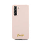 Guess Samsung Galaxy S21 Plus Deksel Metal Logo Rosa