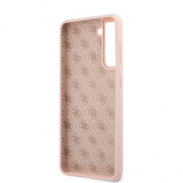 Guess Samsung Galaxy S21 Plus Deksel Metal Logo Rosa