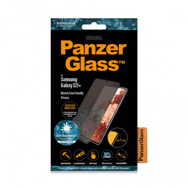 PanzerGlass Samsung Galaxy S21 Plus Skjermbeskytter Case Friendly Privacy