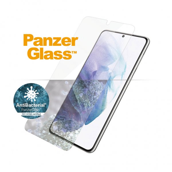 PanzerGlass Samsung Galaxy S21 Plus Skjermbeskytter CaseFriendly Ultrasonic Fingerprint Full Glue