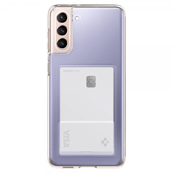 Spigen Samsung Galaxy S21 Deksel Crystal Slot Crystal Clear