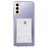 Spigen Samsung Galaxy S21 Deksel Crystal Slot Crystal Clear