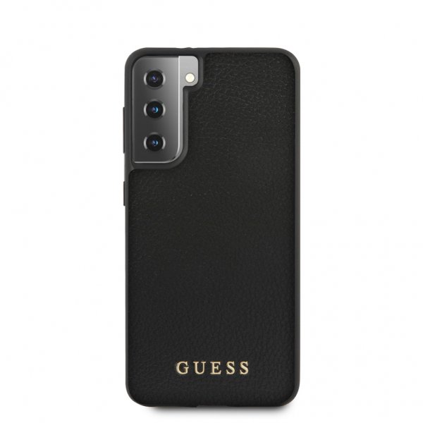 Guess Samsung Galaxy S21 Deksel Skinntekstur Svart