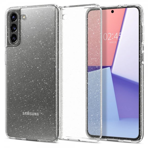Spigen Samsung Galaxy S21 Deksel Liquid Crystal Glitter Crystal Quartz