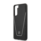 Mercedes Benz Samsung Galaxy S21 Deksel Logo Perforert Dynamic Svart