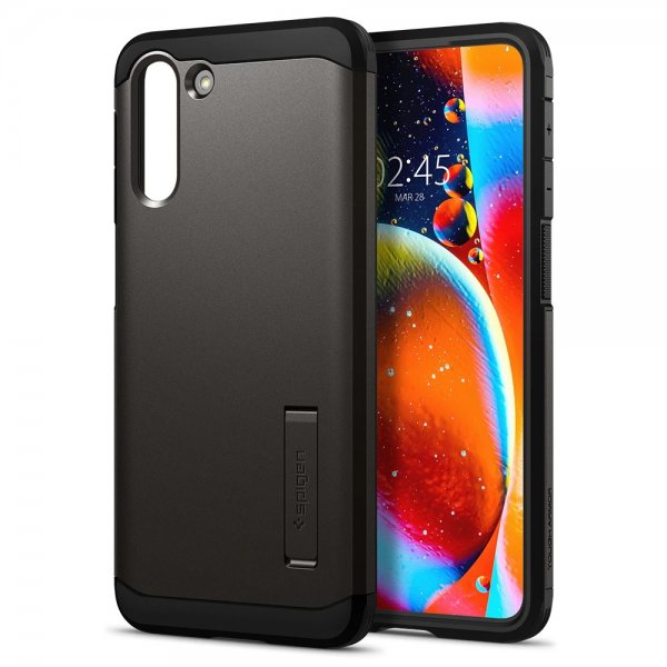 Spigen Samsung Galaxy S21 Deksel Tough Armor Gunmetal