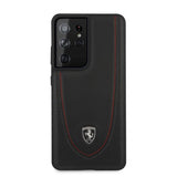 Ferrari Samsung Galaxy S21 Ultra Etui Logo Perforert Svart