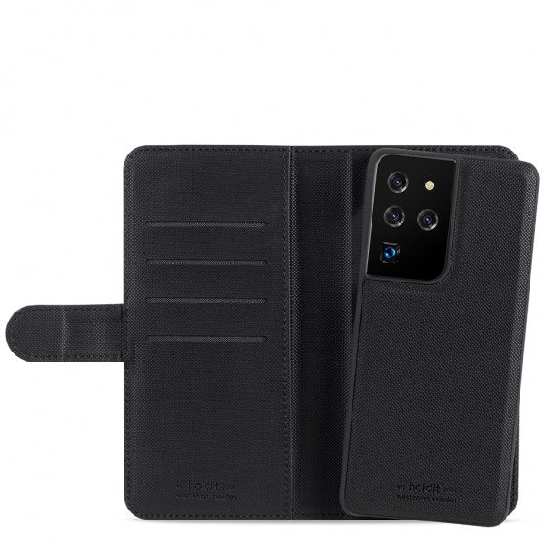 holdit Samsung Galaxy S21 Ultra Etui Wallet Case Magnet Svart