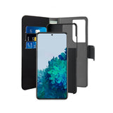 Puro Samsung Galaxy S21 Ultra Etui Wallet Detachable 2 in 2 Svart