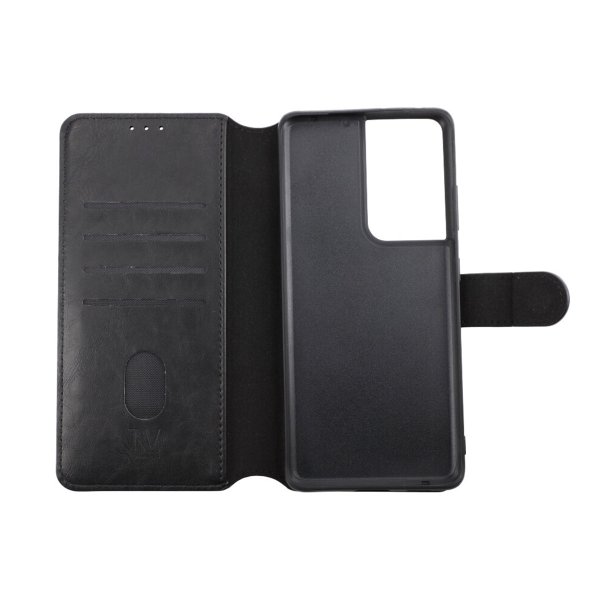 Rvelon Samsung Galaxy S21 Ultra Etui Detachable Wallet Case Svart