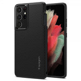 Spigen Samsung Galaxy S21 Ultra Deksel Liquid Air Pen Edition Matte Black