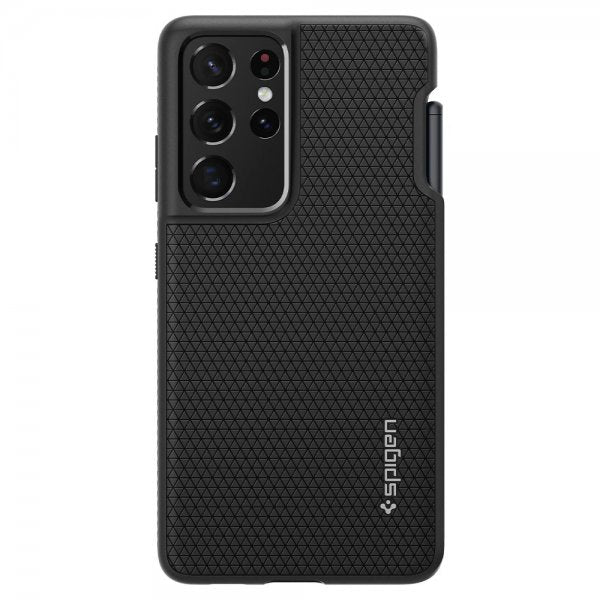 Spigen Samsung Galaxy S21 Ultra Deksel Liquid Air Pen Edition Matte Black