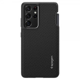 Spigen Samsung Galaxy S21 Ultra Deksel Liquid Air Pen Edition Matte Black