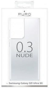 Puro Samsung Galaxy S21 Ultra Deksel Nude Gjennomsiktig Klar