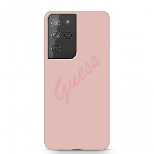 Guess Samsung Galaxy S21 Ultra Deksel Vintage Logo Rosa