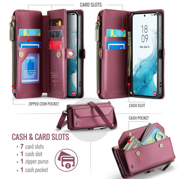 CaseMe Samsung Galaxy S22 Etui C36 Series Rød