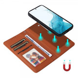 Betopnice Samsung Galaxy S22 Etui Avtagbart Deksel 005 Brun
