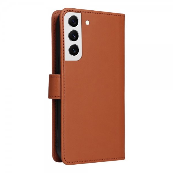 Betopnice Samsung Galaxy S22 Etui Avtagbart Deksel 005 Brun