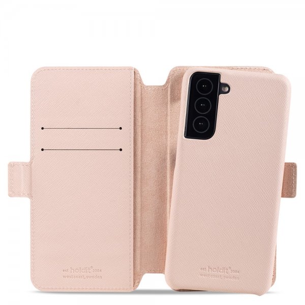 holdit Samsung Galaxy S22 Etui Stockholm Avtakbart Deksel Rosa