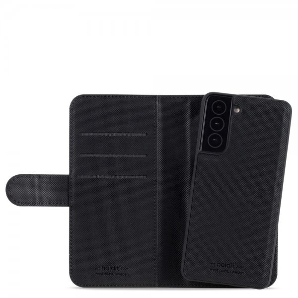 holdit Samsung Galaxy S22 Etui Wallet Case Magnet Svart