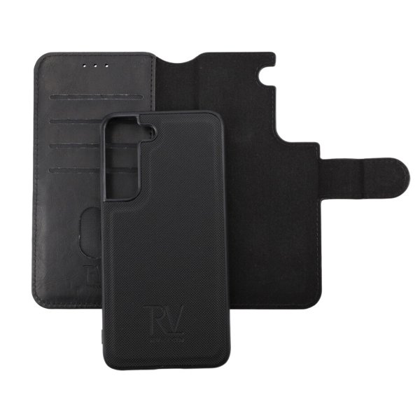 Rvelon Samsung Galaxy S22 Etui Detachable Wallet Case Svart