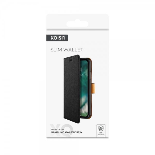 Xqisit Samsung Galaxy S22 Plus Etui Slim Wallet Selection Svart