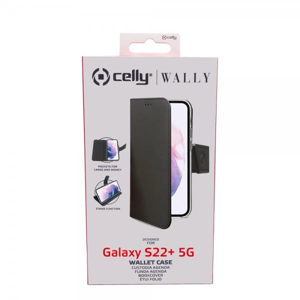 Celly Samsung Galaxy S22 Plus Etui Wally Wallet Case Svart