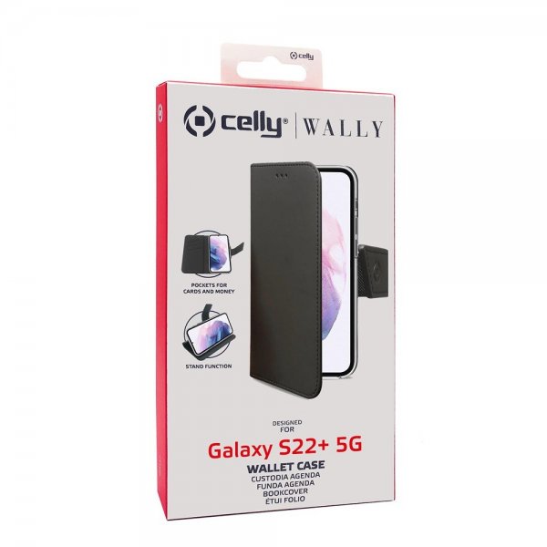 Celly Samsung Galaxy S22 Plus Etui Wally Wallet Case Svart