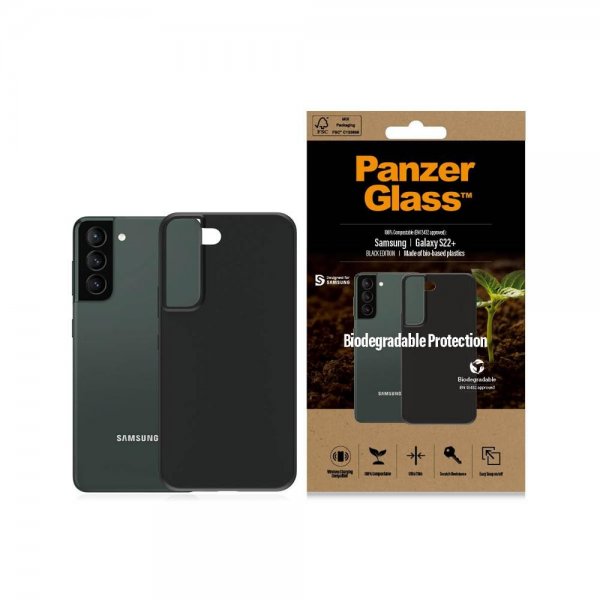 PanzerGlass Samsung Galaxy S22 Plus Deksel Biodegradable Case Svart